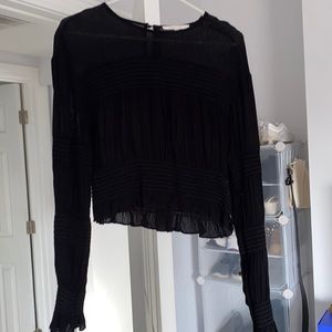 Cinched long sleeve top